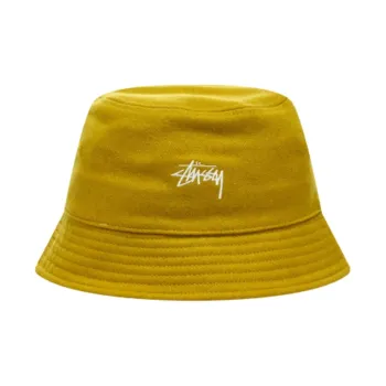 Stussy Wool Bucket Hats Unisex Yellow