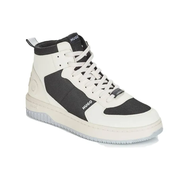HUGO BOSS High Top Skateboard Shoes Men's Black White-1