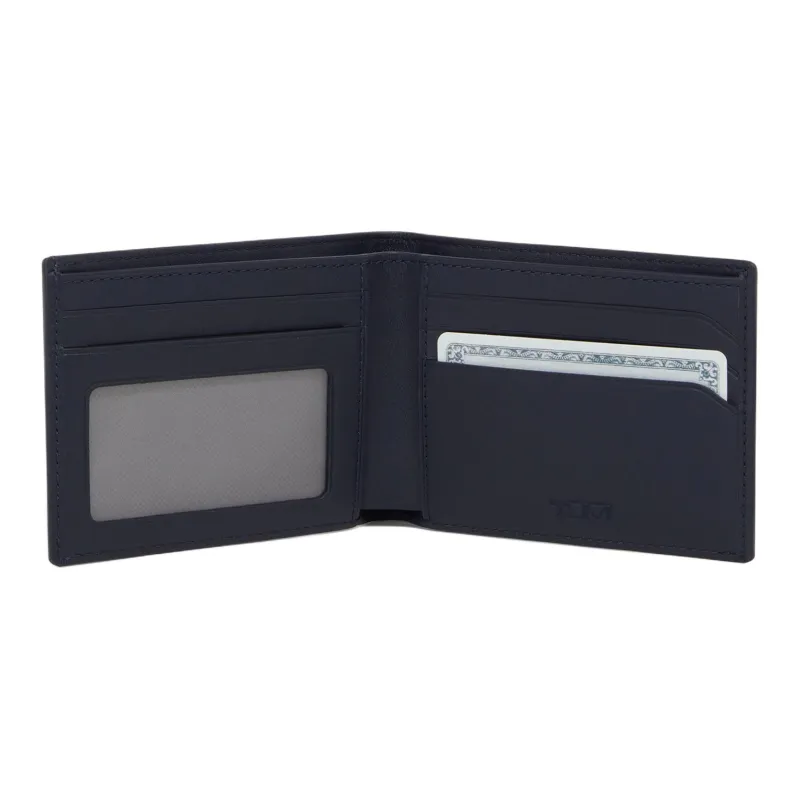TUMI Leather Wallet Men's Marine Blue-1
