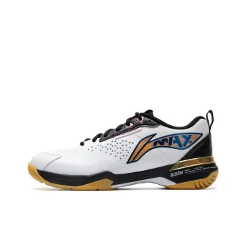 LiNing MAX Slip Resistant Breathable Low Top Badminton Shoes Unisex White/Black