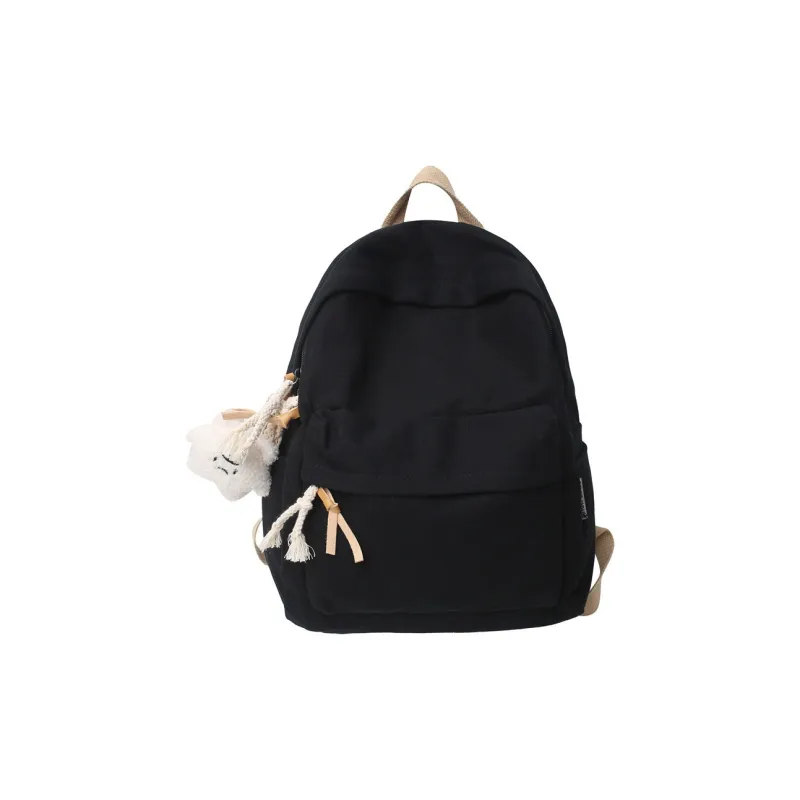 Deli Bear Canvas Backpack Regular Unisex Black/White/Yellow/Blue/Green-7