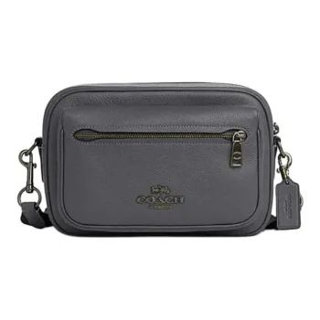 COACH Elias Cow Leather Camera Bag Shoulder Bag Crossbody Bag Medium Size Men's Bronze/Industrial Gray