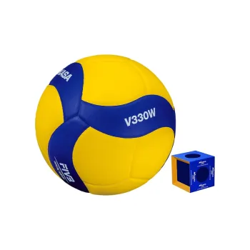 MIKASA PU Size 5 Ball Volleyball Unisex Yellow Blue