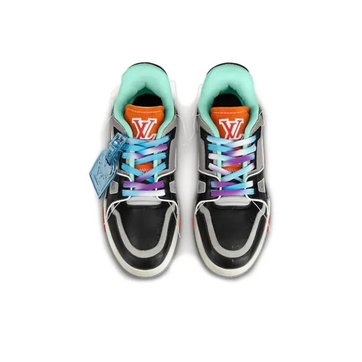 LOUIS VUITTON Lv Trainers 'Teal Multi color'-3