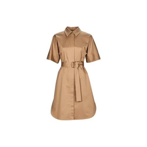 HUGO BOSS Short-Sleeved Dresses Women's Camel