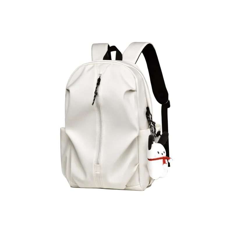 MUYKUY Durable Fabric Backpack Regular Unisex Black White-7