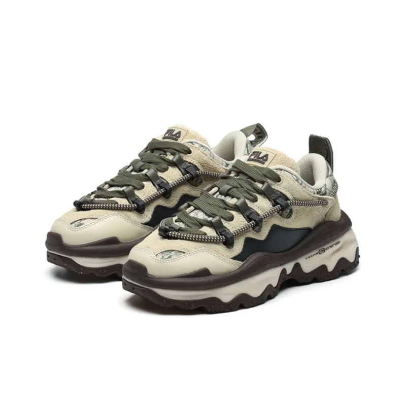 FILA FUSION QD96 Slip Resistant Low Top Chunky Sneakers Women's Beige-2
