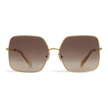 CELINE Square Sunglasses Women's Gold