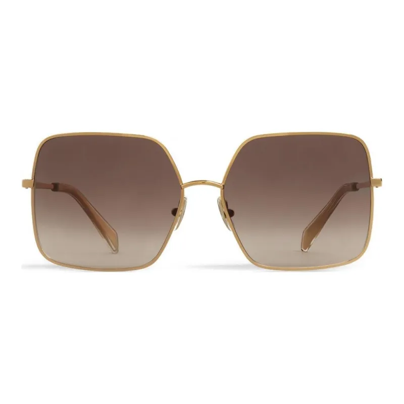 CELINE Square Sunglasses Women's Gold-0
