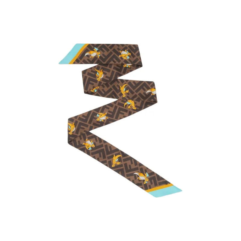 FENDI X Frgmt X Pokemon Silk Narrow Scarf Wrappy-0
