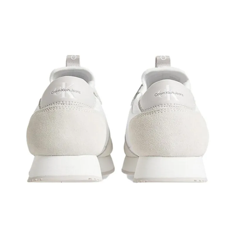 CKJ CALVIN KLEIN JEANS Abrasion Resistant Low Top Casual Shoes Men's White Beige-4