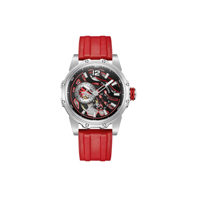 HANBORO Hollow Series Automatic Mechanical Movement Watch Men's Watches Cut-Out Dial HBR88853-BRR-0