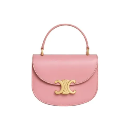 celine moyen Triomphe Arc De Triomphe Cow Leather Shoulder Bag, Crossbody Bag, Handbag Mini Women's Rose