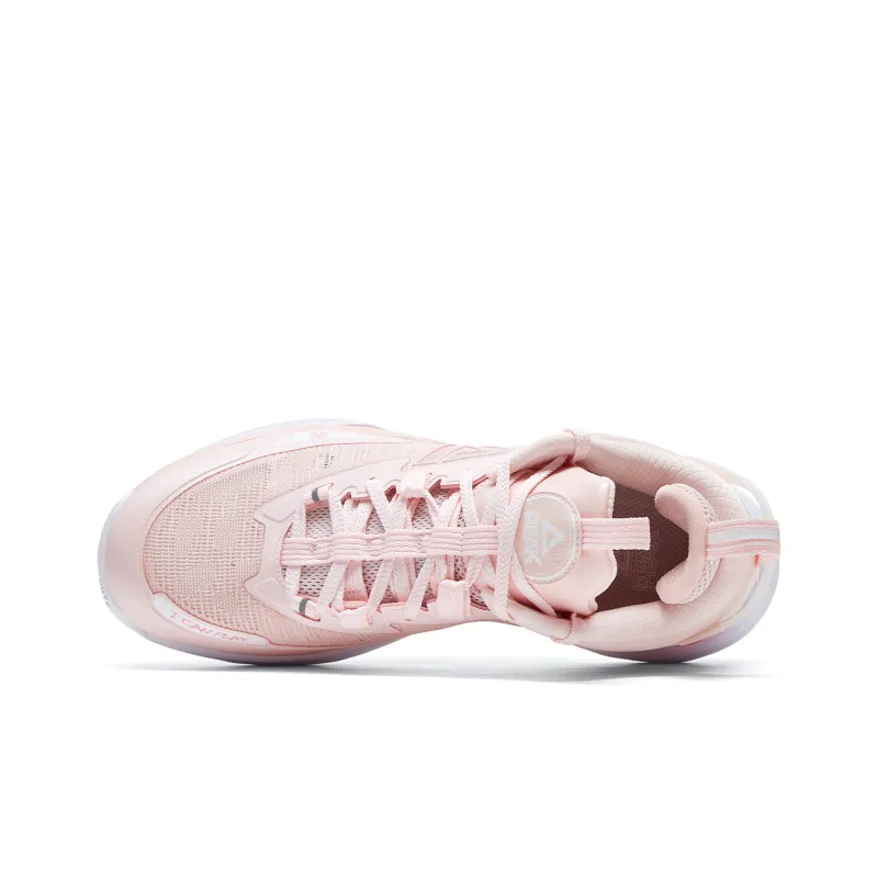 PEAK Basketball Shoes Men Low Top Lemon Pink-3