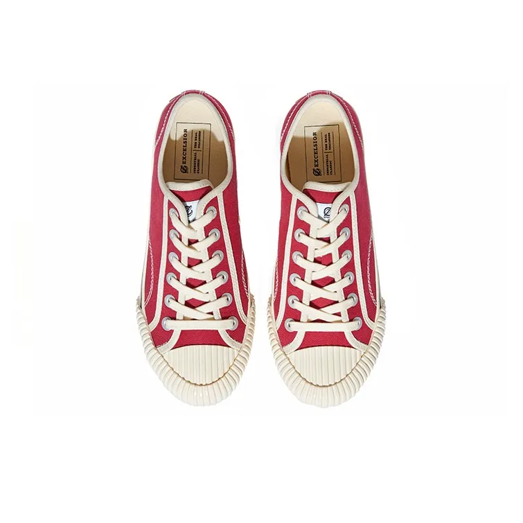 Excelsior BOLT ARCHIVE Canvas Shoes Unisex Low Top White/Red-3