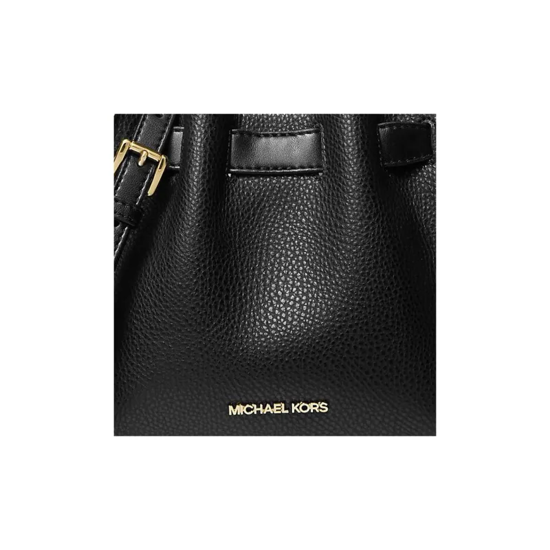 MICHAEL KORS Mina Polyurethane With Cotton And Polyester Handbag, Shoulder Bag, Crossbody Bag Trumpets Women's Black-3