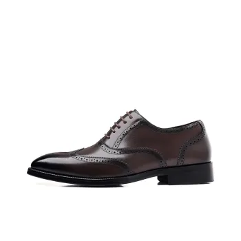 SHUPATE Dress Shoes Men Low Top Black/Brown