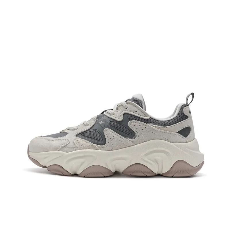 XTEP Nomadic Coverage Low Top Casual Shoes Women's Light Heather Gray/Smoke Gray-0