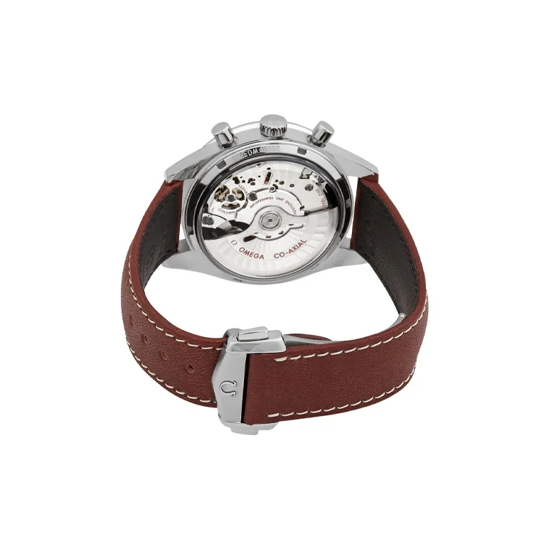 OMEGA Automatic Mechanical Movement Unisex Watch 41.5mm White Dial Titanium Watch Case Cowhide Strap-1
