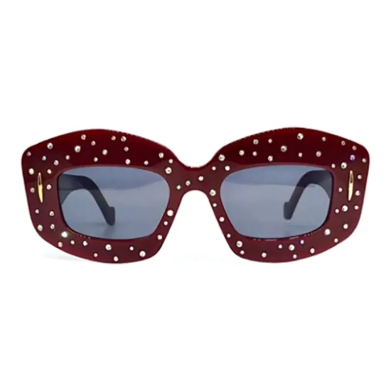 LOEWE Embellished Rectangle Frame Sunglasses-1