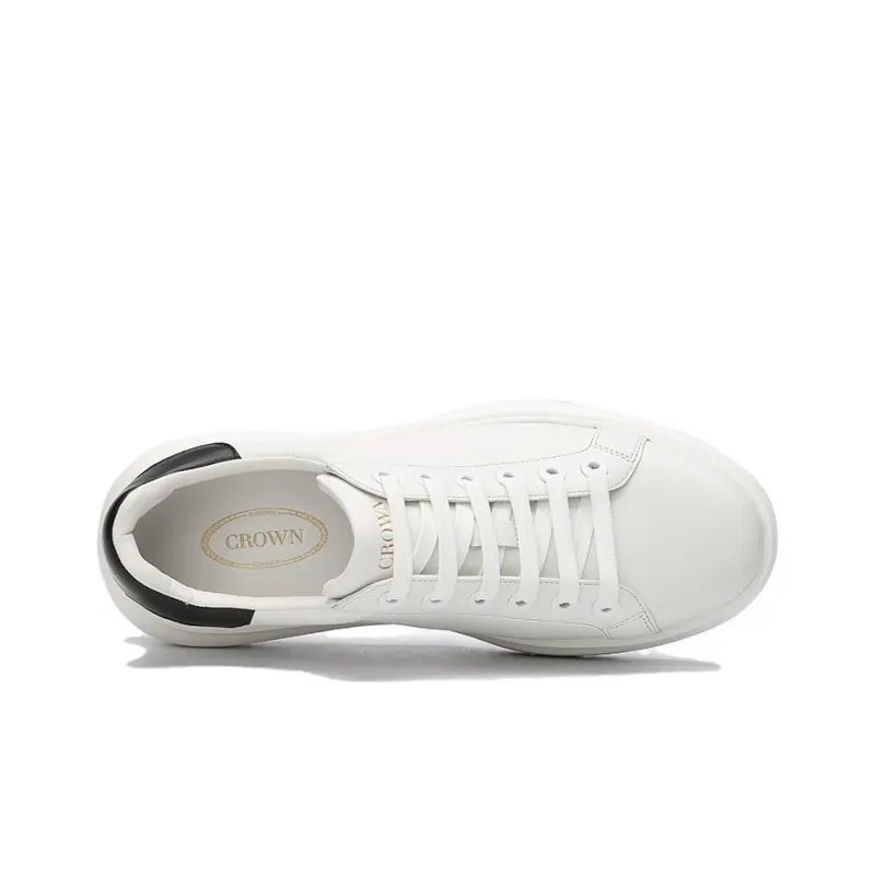 CROWN Low Top Skateboard Shoes Men's White-2
