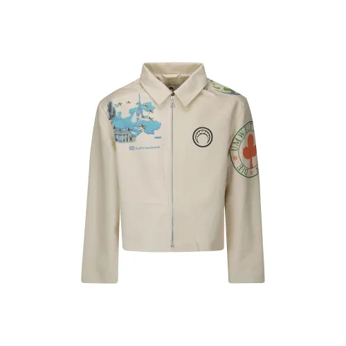 Marine Serre Jackets Men Green