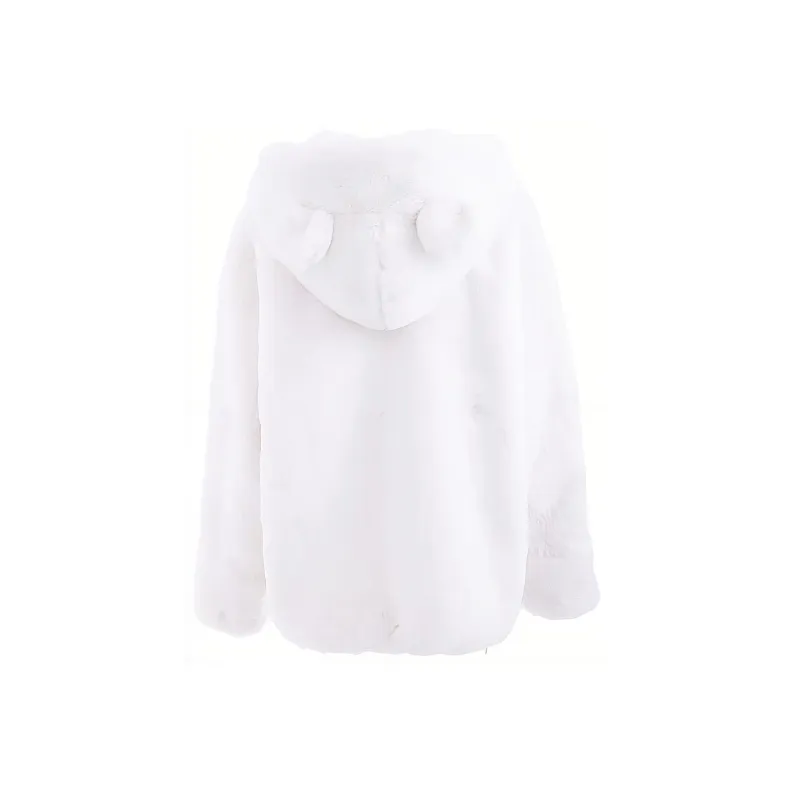 Blovelan Velvet feel Coat Women's Milk White-1