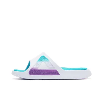 PEAK Slide Slippers Women's Big White Bright Teal