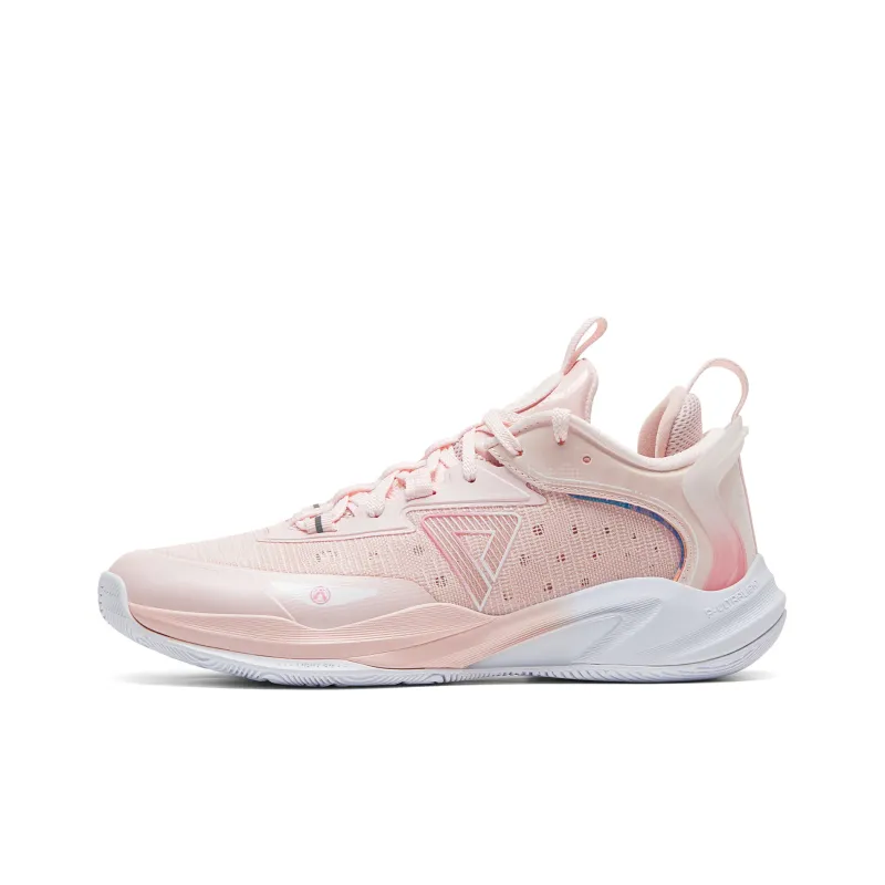 PEAK Basketball Shoes Men Low Top Lemon Pink-0