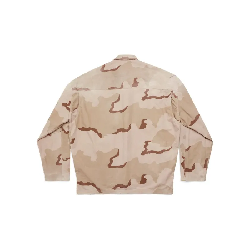 Balenciaga Shirt, Loose Fit Men's Beige-1
