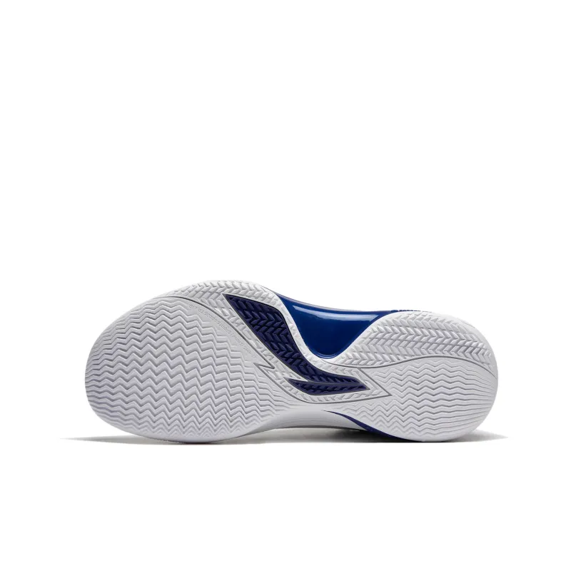 LiNing Shining FVV PE Cushioned Slip Resistant Lightweight Rebound Low Top Basketball Shoes Men's White Blue-6