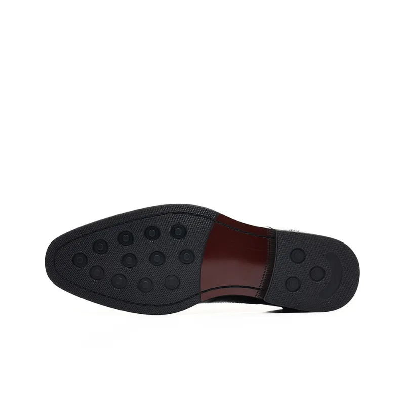 SHUPATE Dress Shoes Men Low Top Black/Brown-3