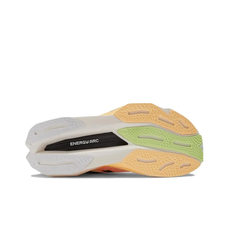 New Balance FuelCell SuperComp Elite V4 White Bleached Lime Glo Hot Mango Women's-5
