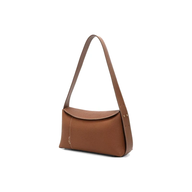 BELLE Top Grain Cow Leather Shoulder Bag Regular Women's Solid Color Plain-2