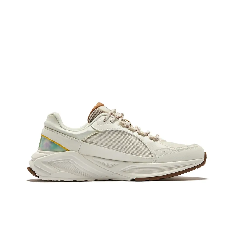 Erke Sky Emperor 1.0 Wear-Resistant Coverage Low-Top Casual Shoes Men's Microcrystal White Matte Yellow Brown-1