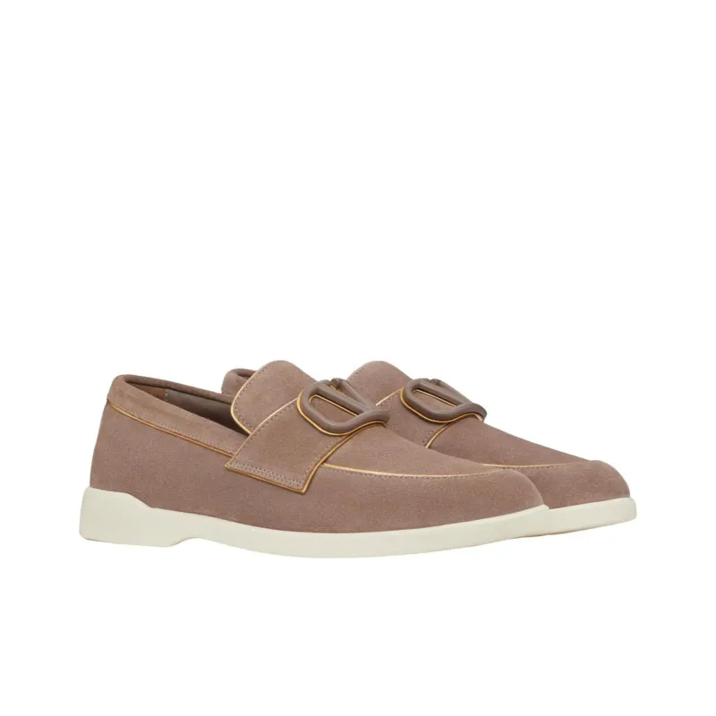 Valentino Loafers 2cm Women's Pink Brown-2