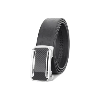 Cows Reign Automatic Buckle With Texture Fashion Business Leather Belts Men's Width 3.4cm