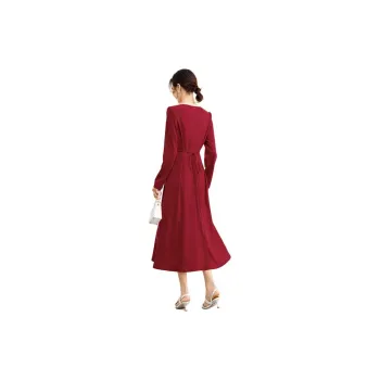 SENTUBILA Long Sleeved Dresses Women's Red