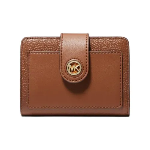 MICHAEL KORS Leather Wallet Trumpets Women's Brown