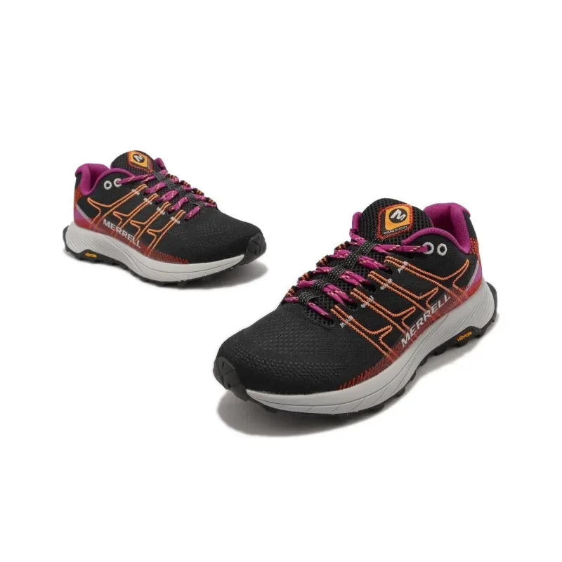 MERRELL Moab Flight Cushioned Wear-Resistant Breathable Low-Top Outdoor Shoes Women's Black Red-3