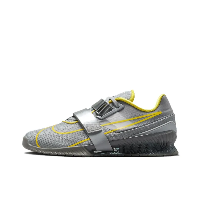Nike Romaleos 4 Cushioning, Wear Resistant Low Top Training Shoes Unisex Silver Gray-0