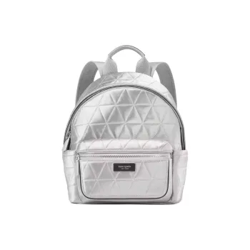 Kate Spade Sam Satin Backpack Small Size Women's Silver