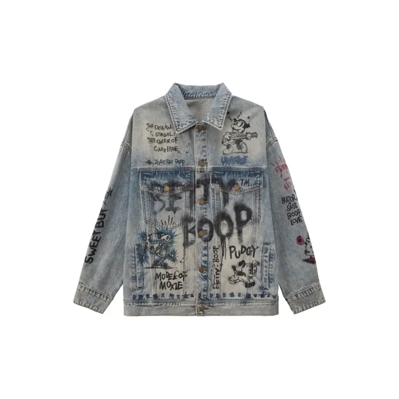 Unifree X Betty Boop™ Co branded Series Denim Jackets Women's Blue-1
