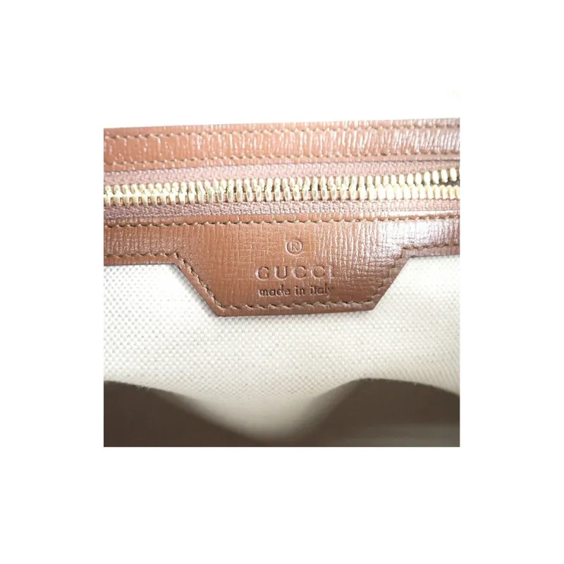GUCCI GG Retro Series Canvas With Leather Backpack Regular Unisex Ebony/Brown-6