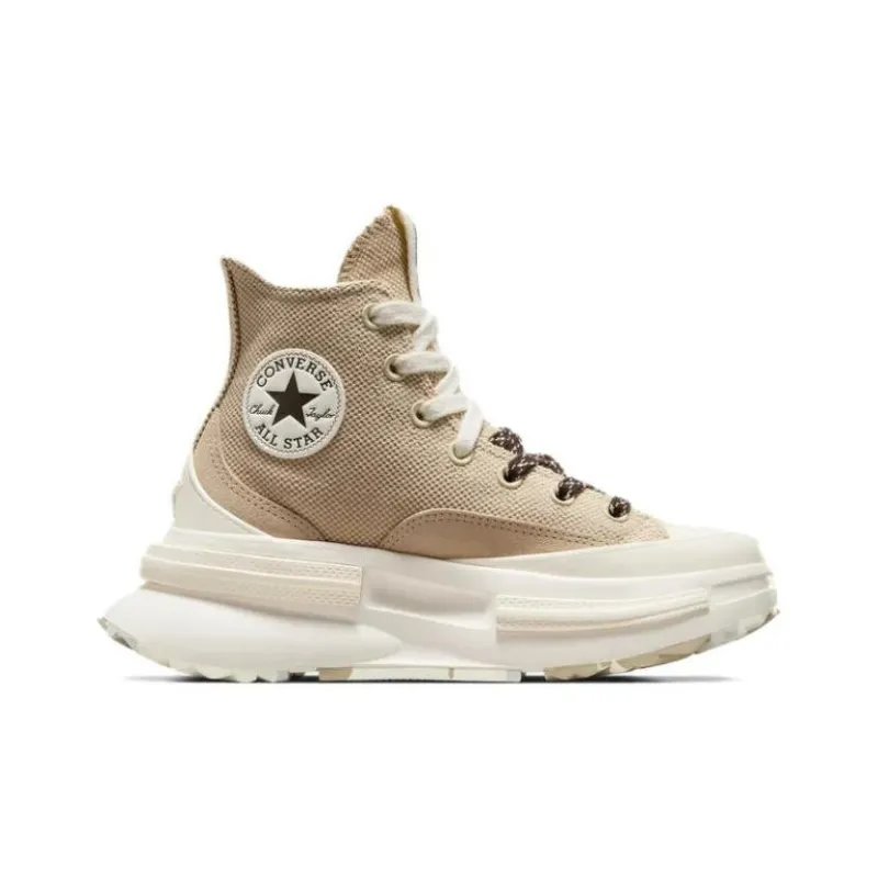 Converse Run Star Legacy Anti Slip And Wear Resistant Height Increasing High Top Canvas Shoes Unisex Ecru-1