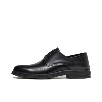 CAMEL Dress Shoes Men Low Top Black/Brown