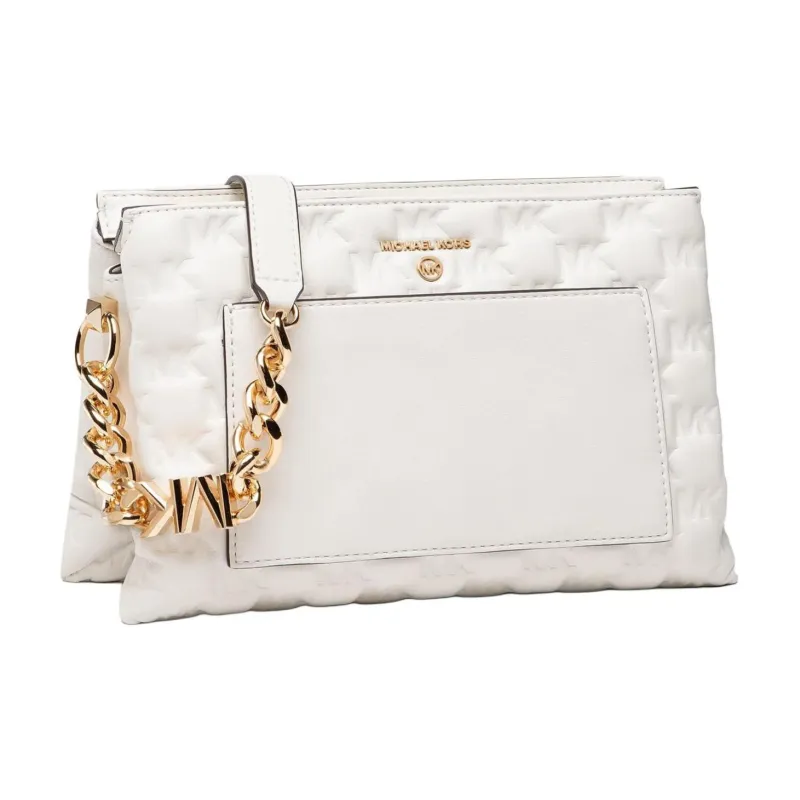 MICHAEL KORS Jet Set Charm Artificial Leather Shoulder Bag, Crossbody Bag Tubas Women's White-1