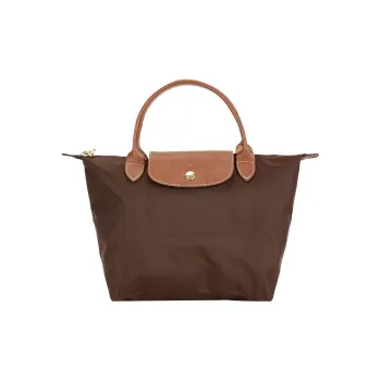 LONGCHAMP Le Pliage Polyamide Canvas With Leather Dumpling Bag Handbags Small Size Women's Ebony