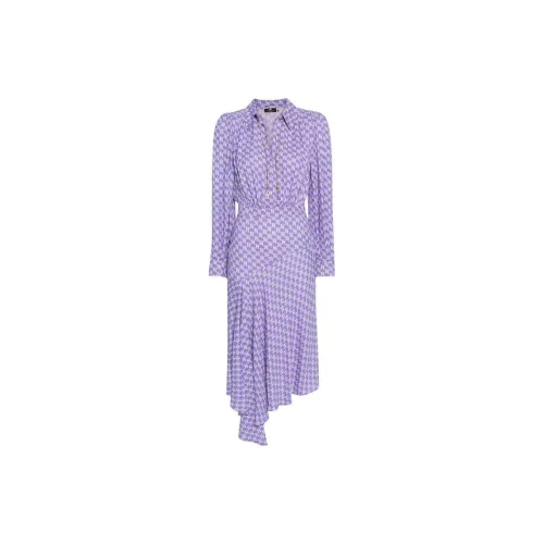 Elisabetta Franchi Long-Sleeved Dresses Women's Purple