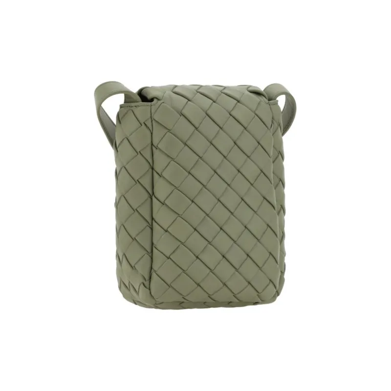 Bottega Veneta Lambskin Handbag Shoulder Bag Crossbody Bag Men's Green-2